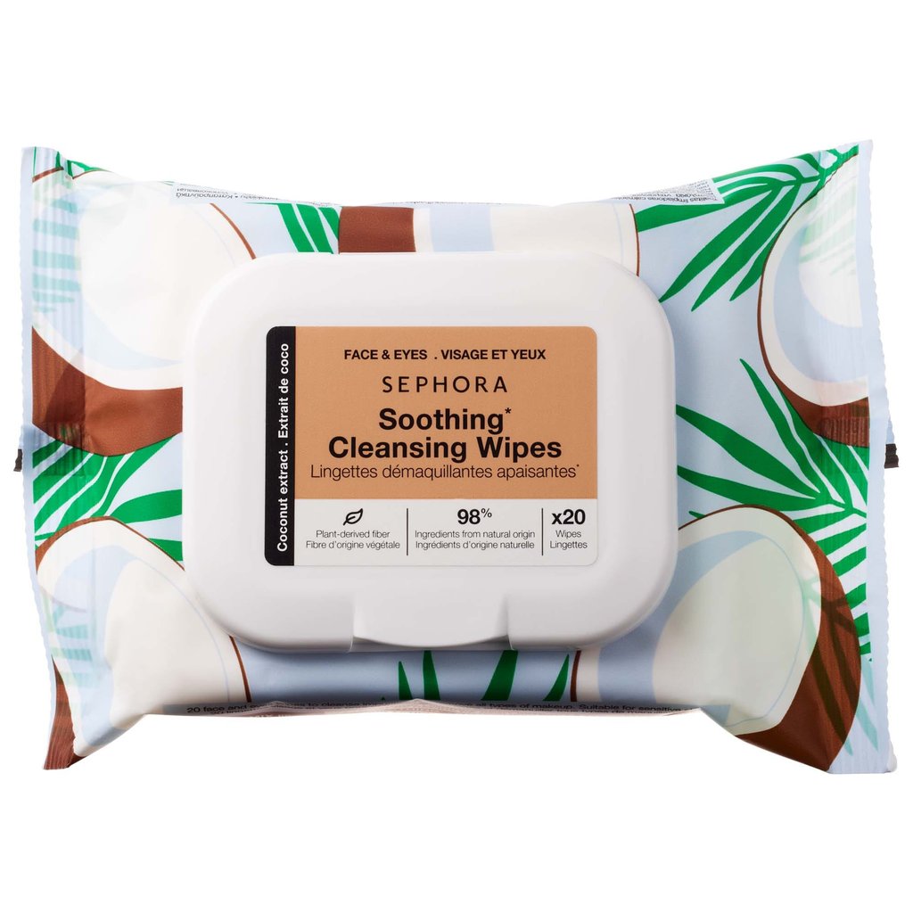 Sephora Collection cleansing and exfoliating makeup wipes in Coconut Milk